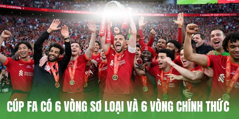 Cúp FA có 6 vòng sơ loại và 6 vòng chính thức